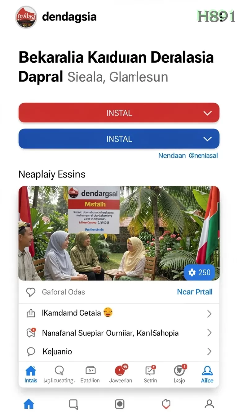 Cuplikan layar DEWI222 — menu navigasi