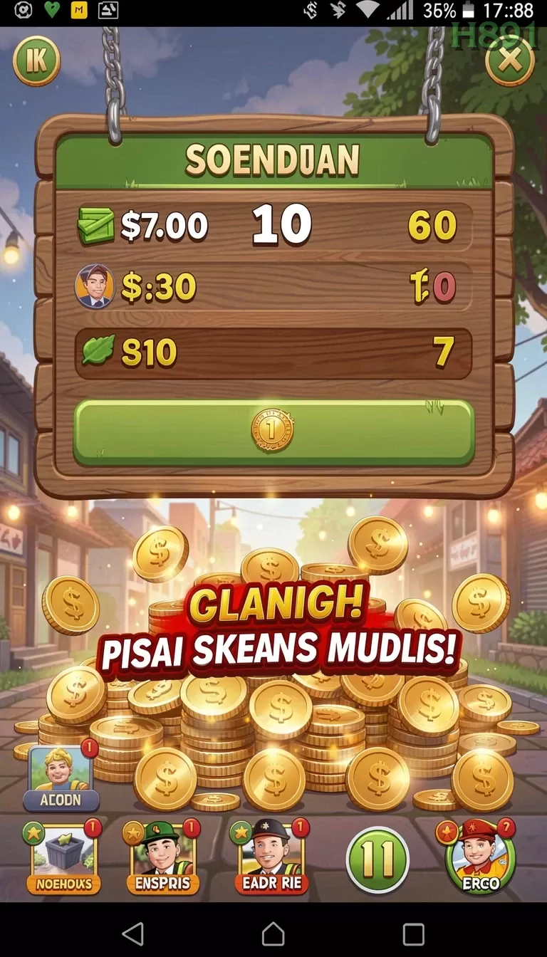 Cuplikan layar MAJ777 — menu navigasi