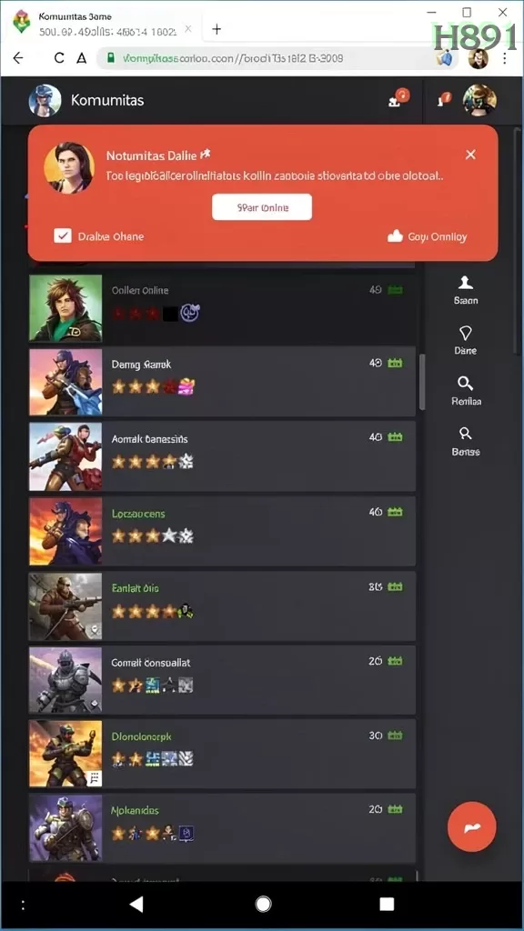 Cuplikan layar MEGA288 — menu navigasi